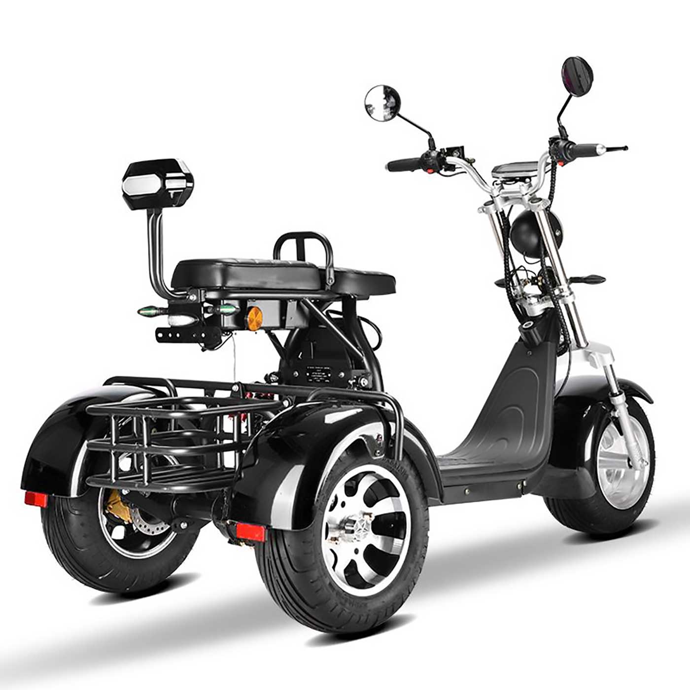 RocknBike CP3.1 CitiCoco Elektroroller TRIKE 45km/h Schwarz Ansicht Hinten Rechts