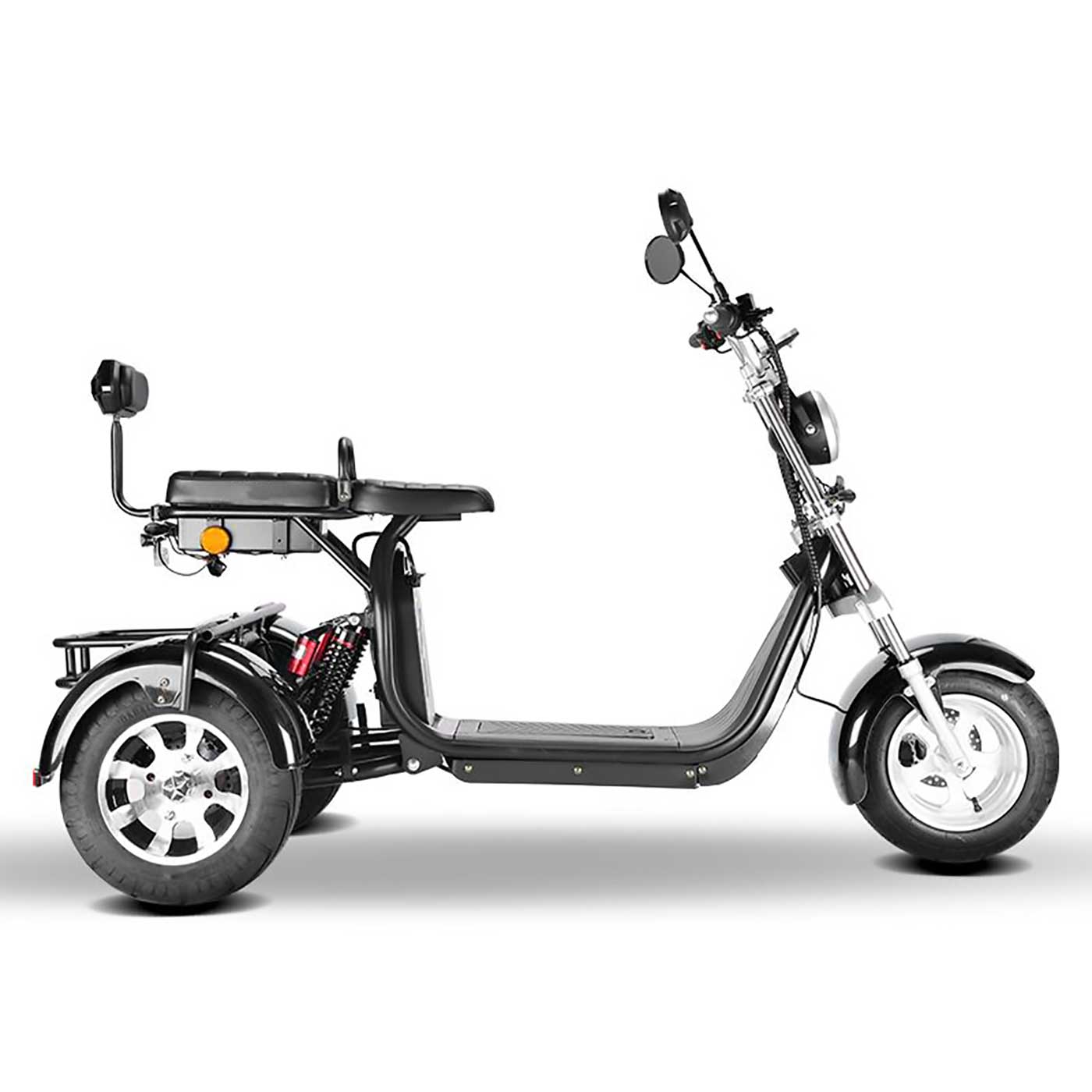RocknBike CP3.1 CitiCoco Elektroroller TRIKE 45km/h Schwarz-Burgundy Rot Seite Links